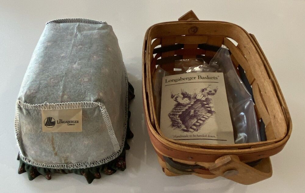 Longaberger Basket 1991 Shades of Autumn Acorn Liner Protector Swing Handle - Picture 13 of 13